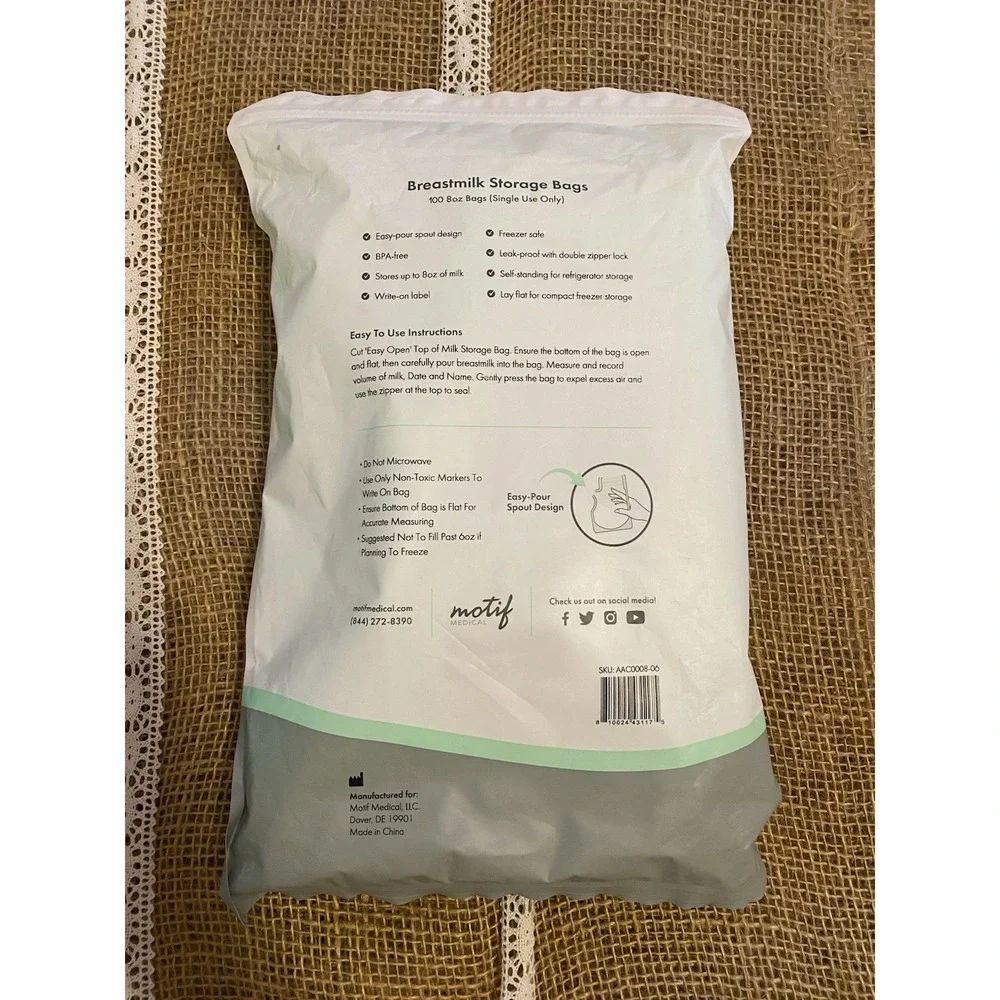 Brand New Never Opened 100 Count Motif Breast Milk Storage Bags - Picture 5 of 11
